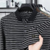 Sd715392223fb4e22bb9d5f461e441ebfJ.jpg Men's Striped Long Sleeved T-shirt Polo Shirt Button Up Men's Stand Up Collar, Winter Double-sided German Velvet Base Shirt