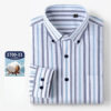 Sd777d14e3a1f4647a9f19d6350ca2b39C.jpg New 100% Pure Cotton Oxford Men's Plaid Shirts Male Business Casual High Quality Long sleeve Shirt for Men Pocket Shirt S-5XL