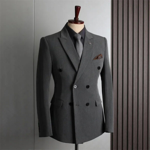 Sd795d15f777448c78e04bcc3ca8eb963K.jpg Casual Fashion Business Customer Made Clothes Men Blazer Jacket for Men Double Breasted Suit Jackets Coat Male Men Clothing