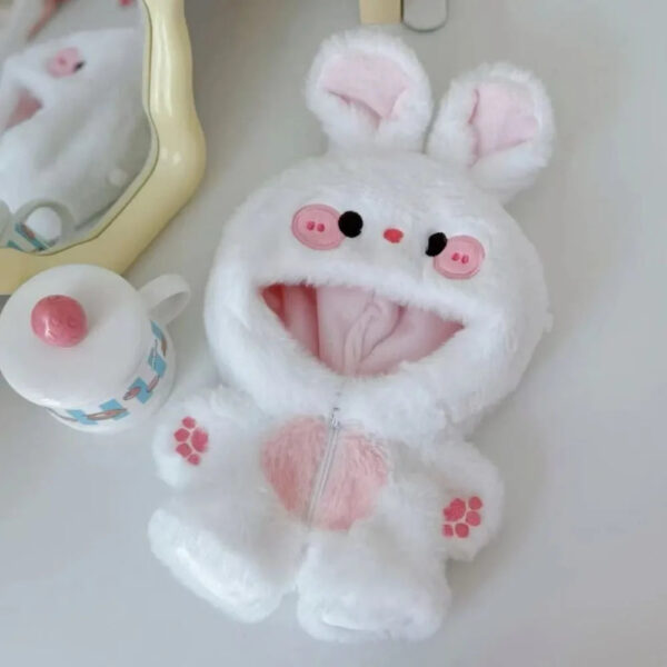 Sd7fa9a02510f4c129fce400f692b2b8cR.jpg Cute Doll Clothing Outfit For 20cm Cotton Clothes Fox Bunny Animal Onesie Dolls Accessories Costume