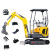 Sd8dced86a3ef41869e9c5925f1410d60q.jpg Crawler small excavator 1 tons 1.2 tons 1.6 tons Mini excavator enclosed cab custom color Mini Digger