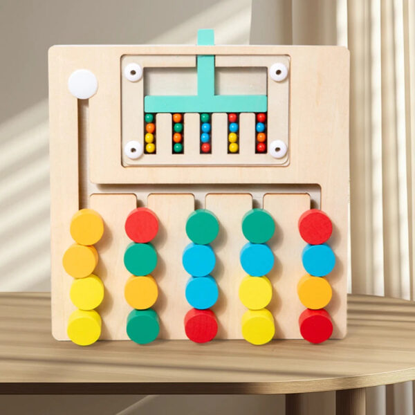 Sd960d3fa4c3349e79acad048813fd9a8c.jpg Four color walking double-sided game chess, children's logical thinking training, Montessori early education puzzle toys for you