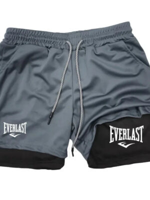 Men Running Shorts 2 In 1 Double-deck Sport Shorts Sportswear Gym Fitness Short Pants Training Jogging Bottom Men's Clothing