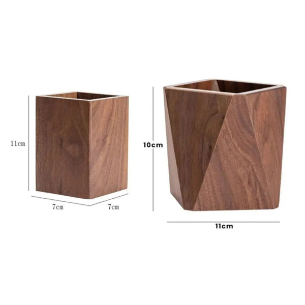 Sd9d195919e6e4ffd8c158b5ab99ba8e4a.jpg New Wood Pen Holder Large-capacity Portable Stationery Storage Holder Pen Container School Office