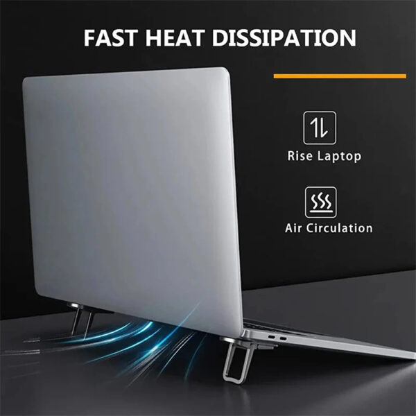 2pcs Set Mini Portable Laptop Stand Foldable Adjustable Riser for 10 to 18 inch Notebooks Macbook Computer Keyboard Holder