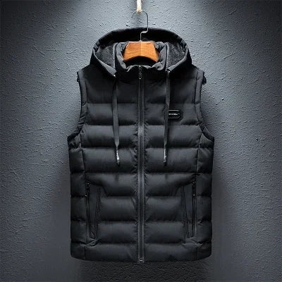 Sda904794d5b94ddcba0c789431825c8az.jpg Brand Mens Jacket Sleeveless Vest Hooded Fashion Casual Coats Male Cotton-Padded Men's Vest Men Zipper Waistcoats Plus size 6XL
