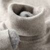 Men's Slim Fit Long Sleeve Turtleneck Sweater Anti-Pilling High Quality Knitted Solid Color Pullover Trendy Men's Clothing
