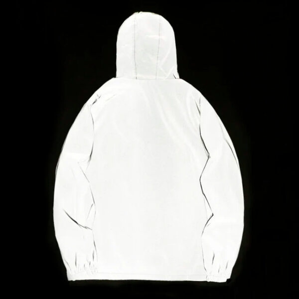 Sdce0bbdefdaa496392cc99badad8c8156.jpg New Couple Night Reflective Clothing Solid Color Jacket Polyester Student Male Class Uniform Trendy Luminous Dancer Jacket