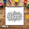Sdcfd98ff6560446fa802e4d427aa845e8.jpg Adult Graffiti Coloring Book - 8.27×8.27 Inches, 22 Pages. Vibrant Street Art for Relaxation. Great Gift & Creativity Fans