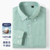 Sdd1967219ccc49a09d01757b4509ff99G.jpg New 100% Pure Cotton Oxford Men's Plaid Shirts Male Business Casual High Quality Long sleeve Shirt for Men Pocket Shirt S-5XL