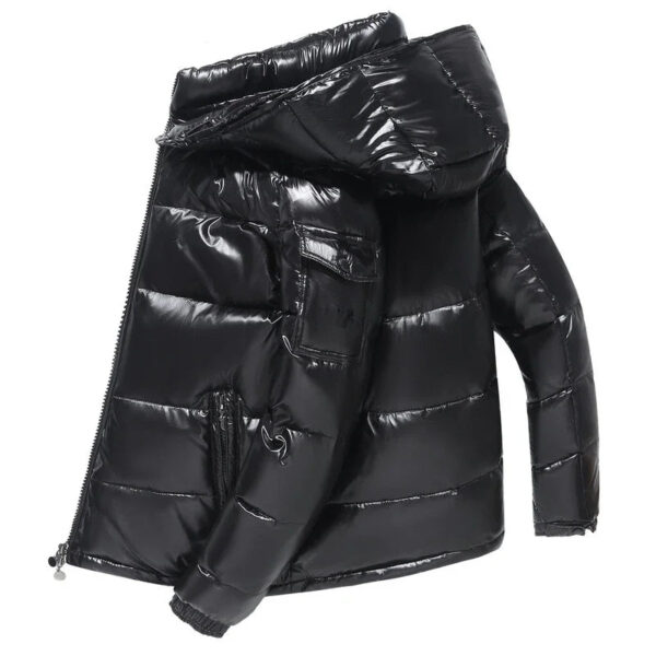 High Quality New Hooded Down Men Trend Solid Color Short Winter Hooded Jackets Coat Windproof Thickened Warm Long Sleeve Parkas