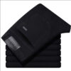 Wthinlee New Business Men's Jeans Casual Straight Stretch Fashion Classic Blue Black Work Denim Pant Trousers Male  Clothing