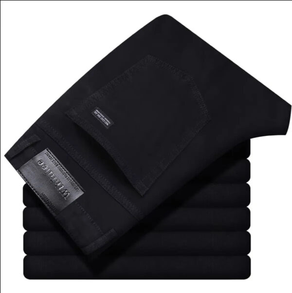 Wthinlee New Business Men's Jeans Casual Straight Stretch Fashion Classic Blue Black Work Denim Pant Trousers Male  Clothing