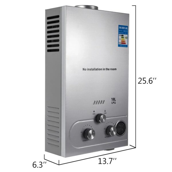 VEVOR 6-18L LPG Gas Hot Water Heater  Propane Tankless Instant Boiler With Shower Kit LPG Water Heater Home Appliance LPG Boiler