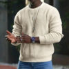 Se02b1e8c2c91407082995629914c158cp.jpg New 2026 Men's Waffle Knitted Sweaters Solid Loose Casual O-neck Pullover Tops Spring Autumn Long Sleeve Sweatshirt Male Sweater