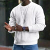 Se048e98417444d839d0a583cf71fa309I.jpg New 2026 Men's Waffle Knitted Sweaters Solid Loose Casual O-neck Pullover Tops Spring Autumn Long Sleeve Sweatshirt Male Sweater