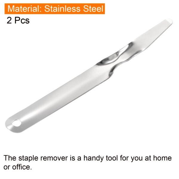 Se0a0351e759a4a679317956c5b60b293b.jpg 1/2Pcs Multifunctional Portable Staple Remover Tools Flat Staplers Puller Outdoor Stainless Steel Silver Dismantling Tool