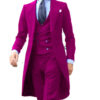 Royal Blue Long Tail Coat 3 Piece Gentleman Man Suit Smoking Da Sposo Moda Maschile Per Giacca Da Ballo Da Sposa Gilet Con