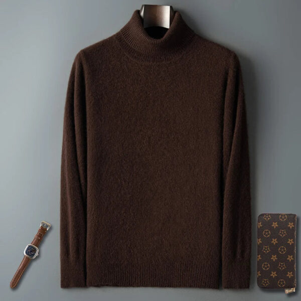 Se124a393853c4032a6c56afca87d3d40a.jpg 100% Male Mink Cashmere Sweater Solid Color Turtleneck Thick Autumn And Winter Loose Large Size Turtleneck Wool Bottoming Shirt