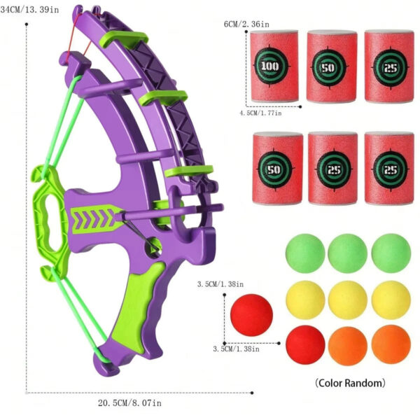 Se1881fcbf01c430e8373fd4bba41fbe9o.jpg Slingshot Target Sticky Ball Bow Target Montessori Educational Toy Arrow Set Throw Sport Outdoor Fidget Game