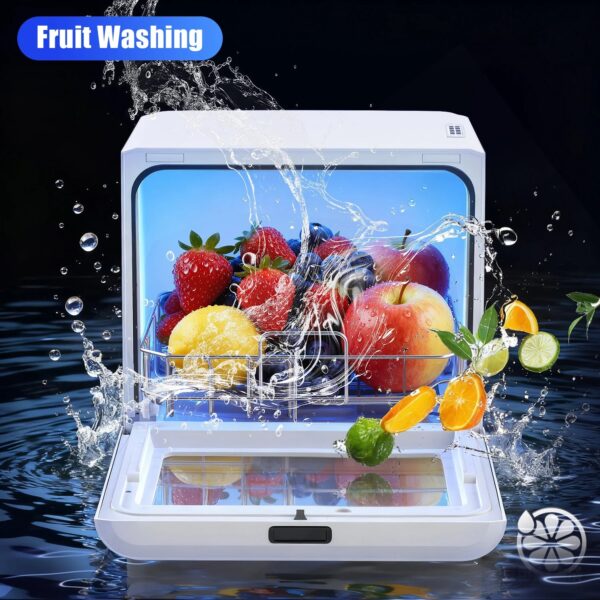 Se1ea37da7bf84e208c24358a7470fa0aT.jpg Mini dishwasher, 5 programs freestanding table dishwasher, dishwasher with 2 water supply modes, car drying, PE