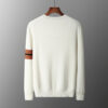 Se1f2cb5ee3f5407b857678c4cd67c926C.jpg Autumn Winter Men's O-Neck Pullover Sweater 100% Cashmere Simple Basic Knitwear Cashmere Solid Color Clothing Casual Warm Tops