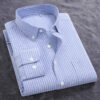 Se231ad58139142c2b76bf045e226cf6fx.jpg Classic Men's Dress Shirt Spring Long Sleeve 100% Pure Cotton Solid Color Oxford Striped Soft Business Regular Fit Social Blouse