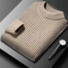 Se2758ed42ed54fe7aa7fd9333248ac41I.jpg 2026 New Men's Thick Warm Sweater Winter Knitted Turtleneck Pullovers Male High Neck Solid Slim Fit Soft Sweaters for Men Tops