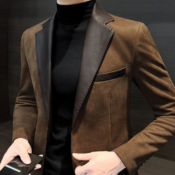 Se3300ff875ee481cb3a723de2ef9aa65P.jpg Single Breasted Splicing New In Jacket for Men Vintage Coats Luxury Designer High Quality Spring Clothes Man Suits and Blazers