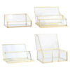 Desk Shelf Box Storage Display Stand Acrylic Plastic Clear Desktop Business Card Holder Organizers Case for Home Office