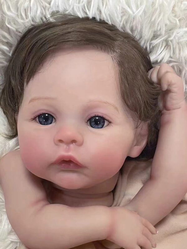 Se4336eaa0b2a47f2bc0c2278bf463847h.jpg 18inch Meadow Reborn Doll Kit Unassembled Lifelike Multiple Layers Painting Doll Parts Visible Veins Hand Rooted Short Hair