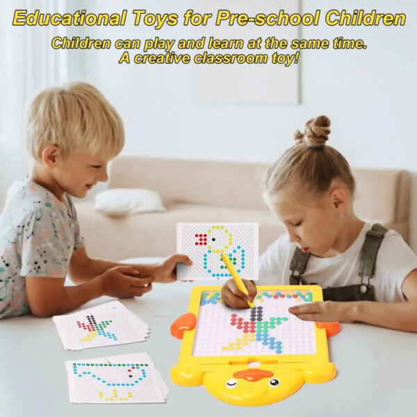 Se48f725d1f034f5bba03468bc0da7cfcm.jpg Kids Magnetic Drawing Board Yellow Duck Dinosaur Writing Board Creative Drawing Booklets Pattern Educational Montessori Toy Gift