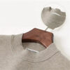 Se4d0e393463b48d38af7e728da1143993.jpg Luxury Brand Men's Mock Collar 100% Pure Woolen Sweater Tops Autumn Winter Cashmere Sweater Pullover Male Warm Knitwear Sweater