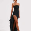 Se50bad2d45004c4380292ec6bebb5097E.jpg Sexy Strapless Backless High Split Maxi Dress For Women Black Off-shoulder Sleeveless Bodycon Club Party Long Dress Clothes