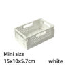 Simple Table Top Folding Storage Basket Decorative Plastic Storage Box Stationery Cosmetics Toy Stackable Storage Box
