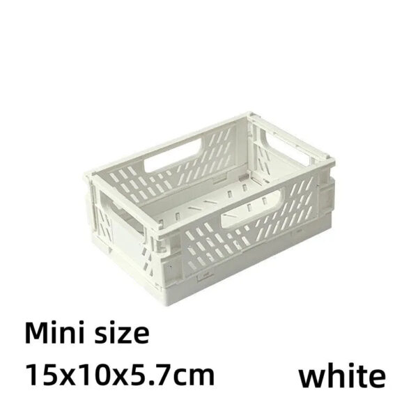 Simple Table Top Folding Storage Basket Decorative Plastic Storage Box Stationery Cosmetics Toy Stackable Storage Box
