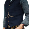 Se792505c3f6440f7b78fb944b0d2751cQ.jpg Wool Tweed Men's Suits Vest for Groomsmen Wedding Lapel Casual Slim Business Vests Sleeveless Waistcoat Male Gilet Homme Vests
