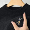 Se7b58f36b27e402b808dcb836bcbdd3eW.jpg Premium Luxury 2024 Autumn/Winter Round Neck Solid Color Exquisite Embroidery Men's Sweater Casual Warm Thick Knitted Sweater