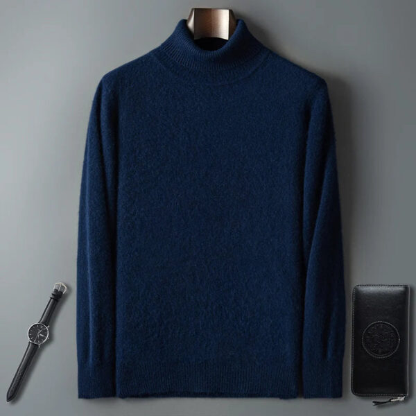 Se7e7c7584b3d47a893e20ec2f8e6d327V.jpg 100% Male Mink Cashmere Sweater Solid Color Turtleneck Thick Autumn And Winter Loose Large Size Turtleneck Wool Bottoming Shirt
