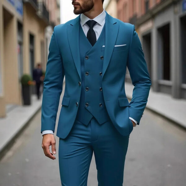 Classic Wedding Tuxedos Slim Fit Bridegroom For Men 3 Pieces Groomsmen Suit Male Formal Business Men Suits(Jacket+Vest+Pants)