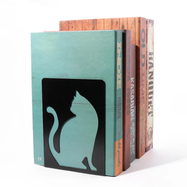 Se874290b71734697b72ca0a9fe982075n.jpg Beautiful Cat Book Ends for Shelves Duty Bookends for Heavy Book Iron Bookends Organizer Book Book rack Stand Shelf