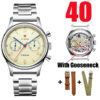 Se8be6eae9bd84a16b1cae01f25c36730X.jpg RED STAR 38mm Men's 1963 Chronograph Mechanical Watch Pilot with Seagull Movement ST1901 Air Force Aviation Sapphire Goose 40mm