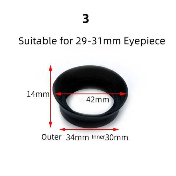 Se8d8bb910df3417382d1b2dc9e41747cu.jpg 2PCS 29-31mm 31-33mm Telescope Eyepiece Rubber Eye Shields Binoculars Eye Guards Microscope Eye Cup Protector 29-33mm