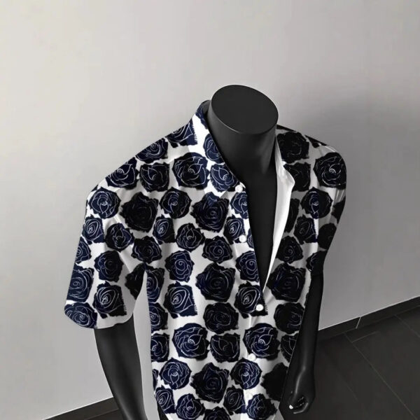 Se8fac22409e443d09f27a1cca090a03eY.jpg American Vintage Floral 3D Print Hawaiian Style Loose Short Sleeve Shirt