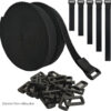 Se90d961e709a40ef834eb55e45f2182fN.jpg Hook and Loop Straps with 24pcs Buckles, Heavy Duty Nylon Reusable Cut-to-Length Molle Straps for Cable Organizer or Storage