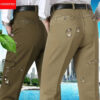 Se99d898de0e94f4f848d80e5152d617ei.jpg New Arrival 100% Cotton Summer Autumn Men's Casual Pants Fashion Solid Black Beige Gentle Thicken Trousers Brand Smart Suit Pant