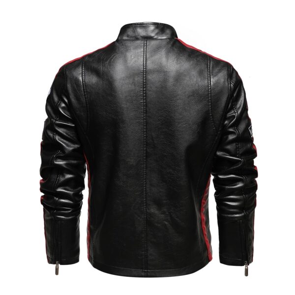 Sea1670432d2948468ae3d05ed02d7f7fs.jpg Men's motorcycle racing suit PU leather label color jacket