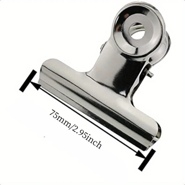 6Pcs Metal Paper Clip Foldback Metal Binder Clips Multi-functional Clamp Binder Paper Clips Office School Stationery Supplies