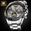 Seab7f24e4d7941358524204753c32648o.jpg OLEVS 6654 Luxury Mens Watch Chronograph Automatic Mechanical Wristwatch Waterproof Luminous Top Brand Watch for Man Date Sport