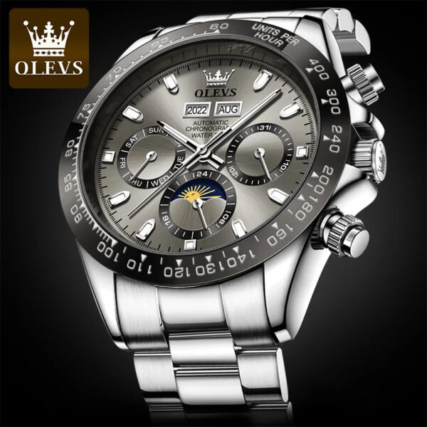 Seab7f24e4d7941358524204753c32648o.jpg OLEVS 6654 Luxury Mens Watch Chronograph Automatic Mechanical Wristwatch Waterproof Luminous Top Brand Watch for Man Date Sport